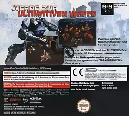 Image n° 2 - boxback : Transformers - Kampf um Cybertron - Decepticons